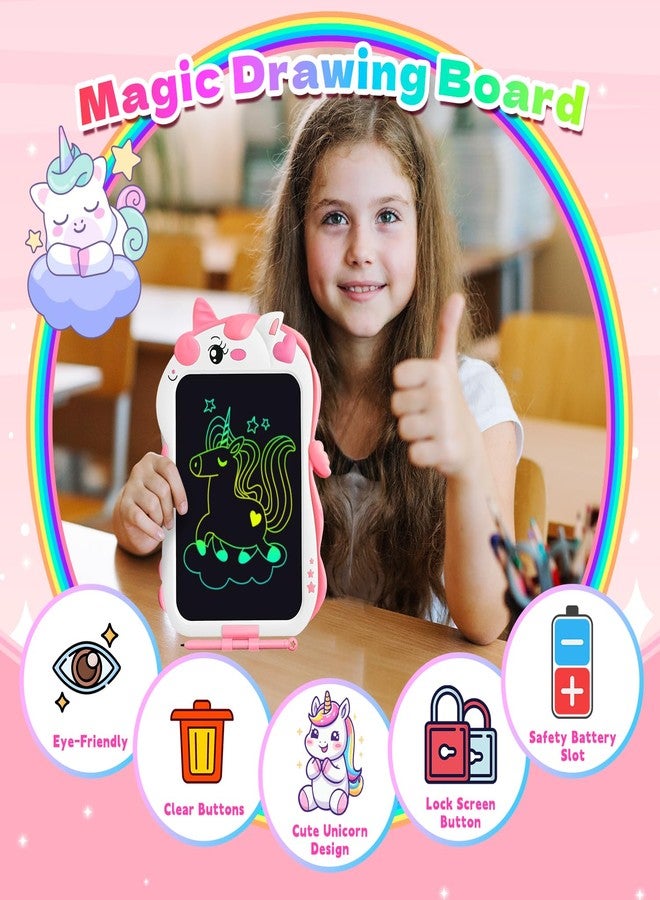POPERFUN Unicorn Toys Lcd Writing Tablet for Kids, Reusable 8.5 Inch Kids Drawing Tablet, Educational Drawing Pad Doodle Board for Toddler Toys, Christmas Gifts Birthday Gifts for Ager3 4 5 6 7, Cute Girl Toys - Image 3